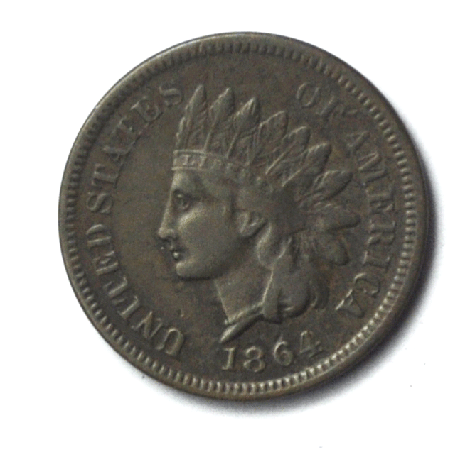 1864 L 1c Indian Head Penny One Cent US Philadelphia Bronze