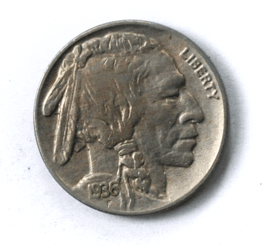 1936 5c Buffalo Nickel Five Cents US AU