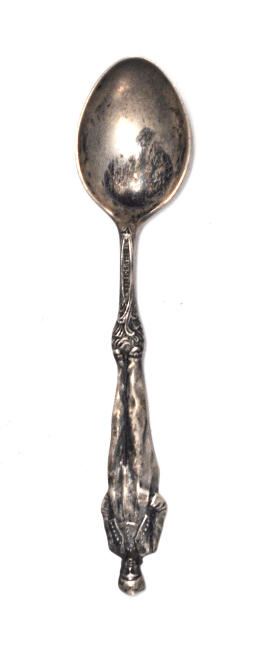 925S Norsk Sølvvareindustri Norway Souvenir Spoon Man Hands in Pockets 4.25"