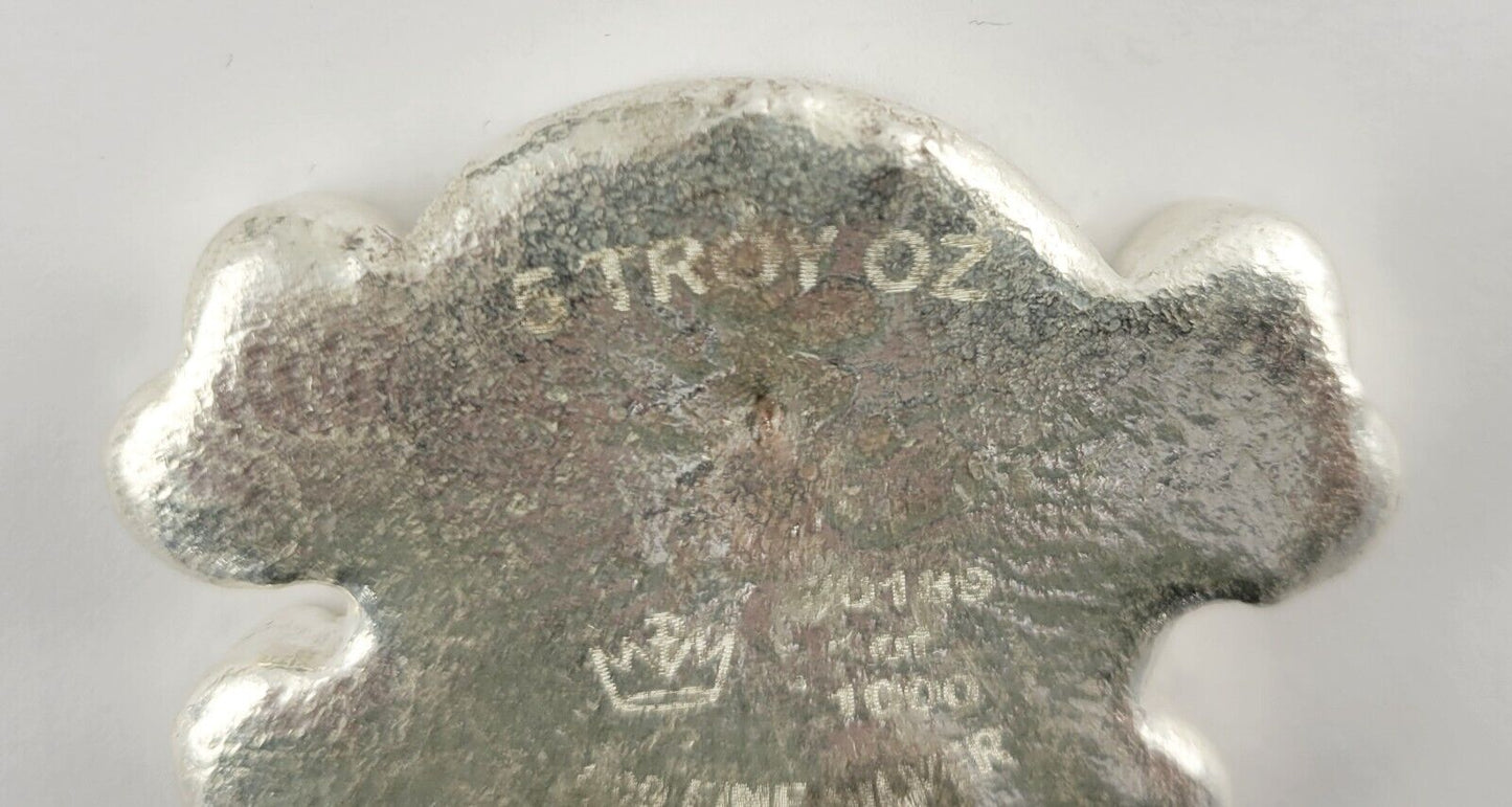 Monarch 5 Troy Ounce 999 Fine Silver Skull & Crossbones Pirate 189/1000