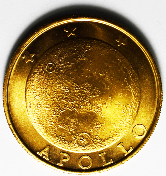 Apollo First Manned Lunar  Moon Landing Bronze Medal 39mm