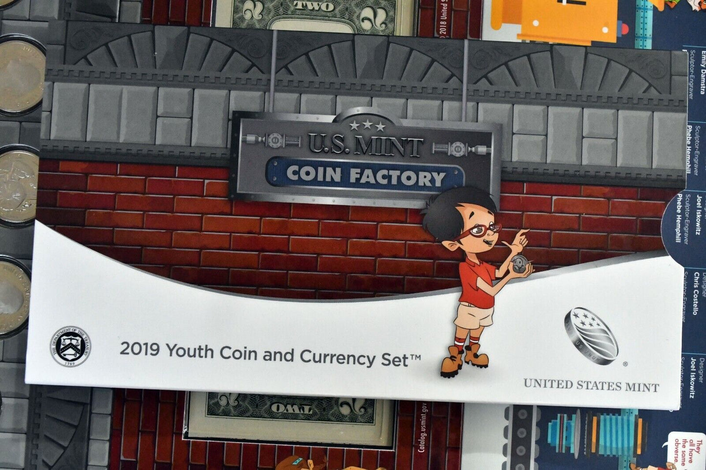 2019 Youth and Currency Set Proof S Quarters and $2 Bill from The US Mint