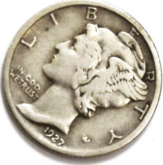 1927 10c Mercury Silver Dime Rare Ten Cents Philadelphia
