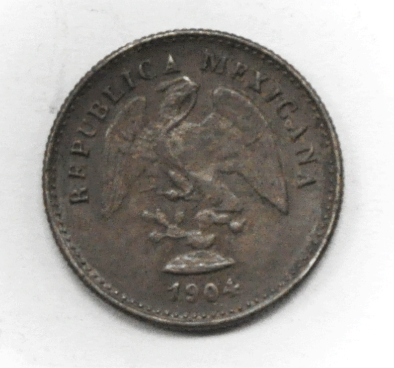 1904 Cn H Mexico Second Republic 5 Five Centavos KM# 400