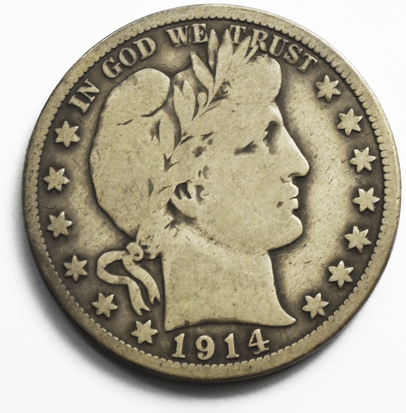 1914 50c Barber Silver Half Dollar Fifty Cents US Philadelphia