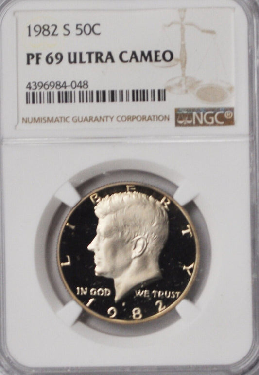 1982 S 50c Kennedy Half Dollar NGC PF69 Ultra Cameo Proof San Francisco