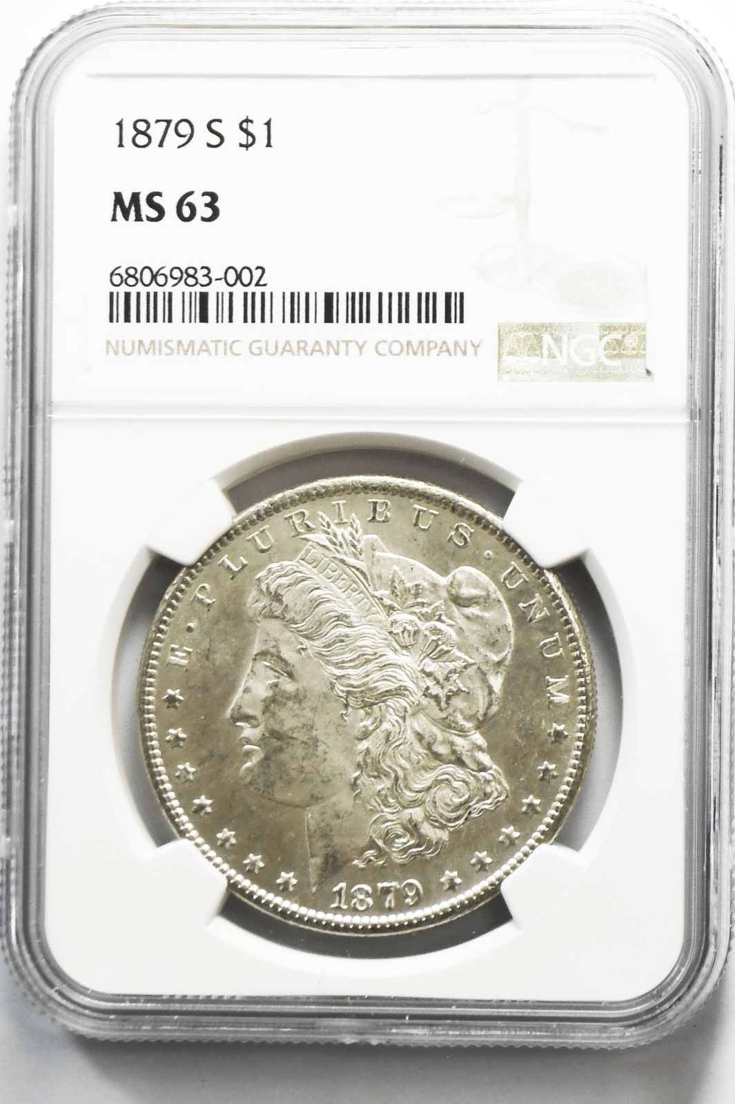 1879 S $1 Morgan Silver Dollar MS63 NGC San Francisco VAM 36 Cootie