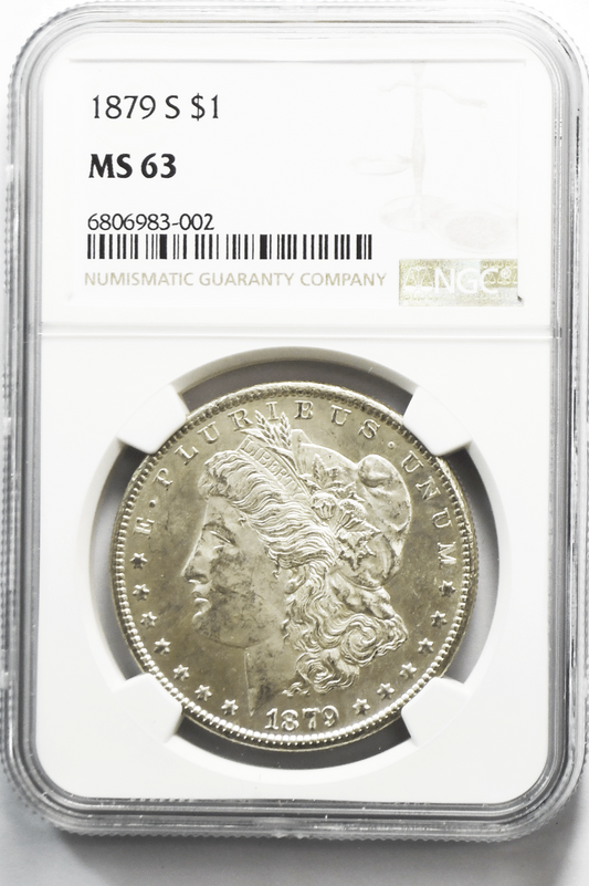 1879 S $1 Morgan Silver Dollar MS63 NGC San Francisco VAM 36 Cootie