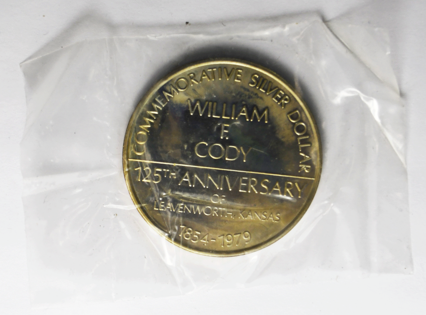 1979 Buffalo Bill Cody Days Leavenworth KS Proof 40mm 26.3g Sterling Silver