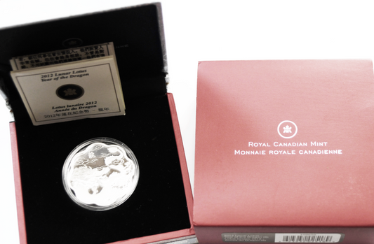 2012 Canada $15 Dollars .9999 Silver Proof Coin Dragon
