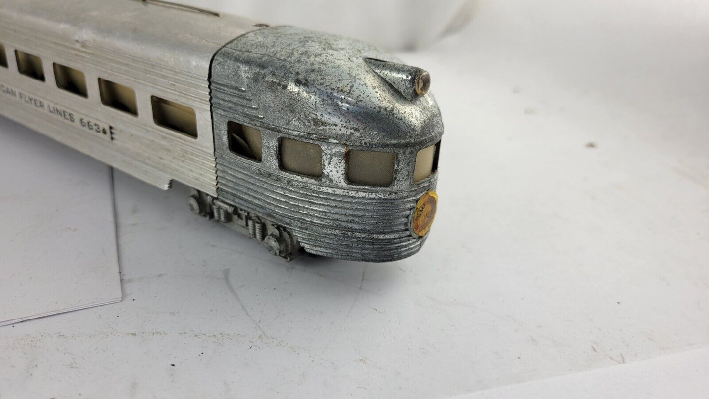 American Flyer 663 Aluminum Streamline Observation Passenger S-Gauge 1950s