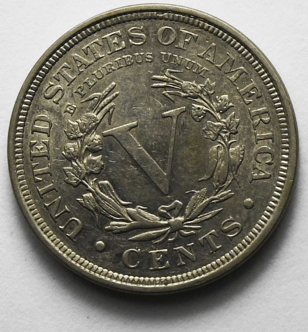 1903 5c V Liberty Nickel Five Cents Rare US Philadelphia AU