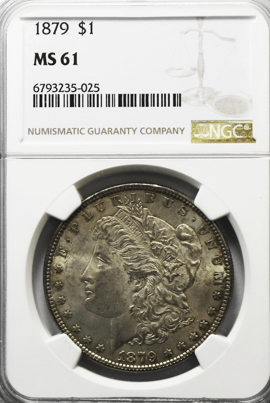 1879 $1 Morgan Silver Dollar MS61 NGC Uncirculated Philadelphia