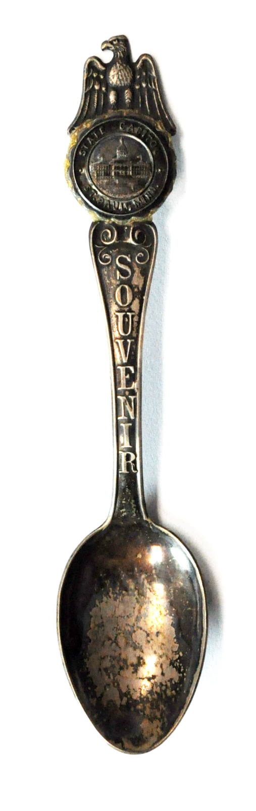 Sterling HH St Paul Minnesota State Seal Souvenir Spoon 4-1/4"