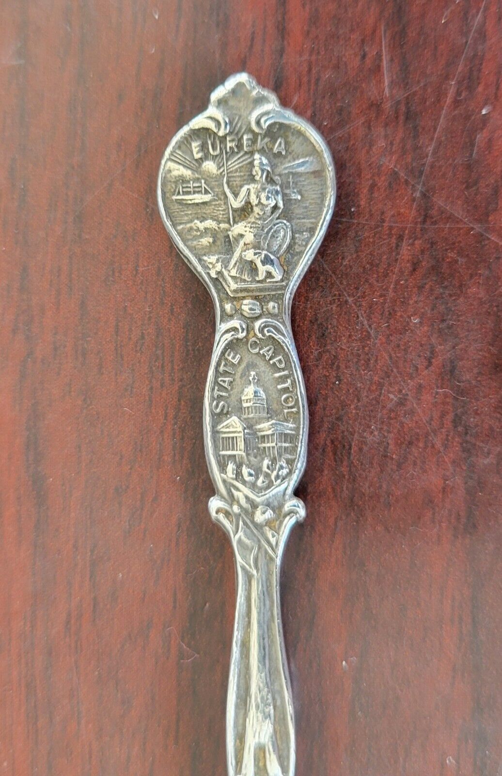 Golden Gate Bridge San Francisco 4" Sterling Souvenir Spoon .22oz. Eureka