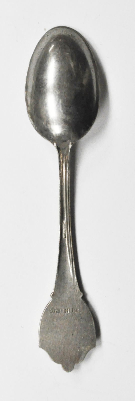 Sterling Silver Enco Iowa Red & White Enamel Souvenir Spoon 3-3/8"
