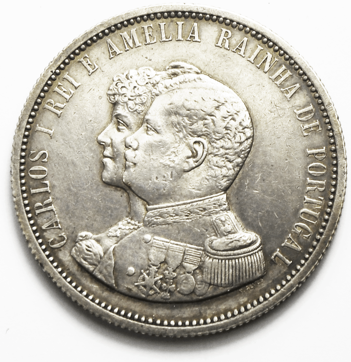 1898 Portugal 1000 Thousand Reis Silver Coin KM# 539 Low Mintage