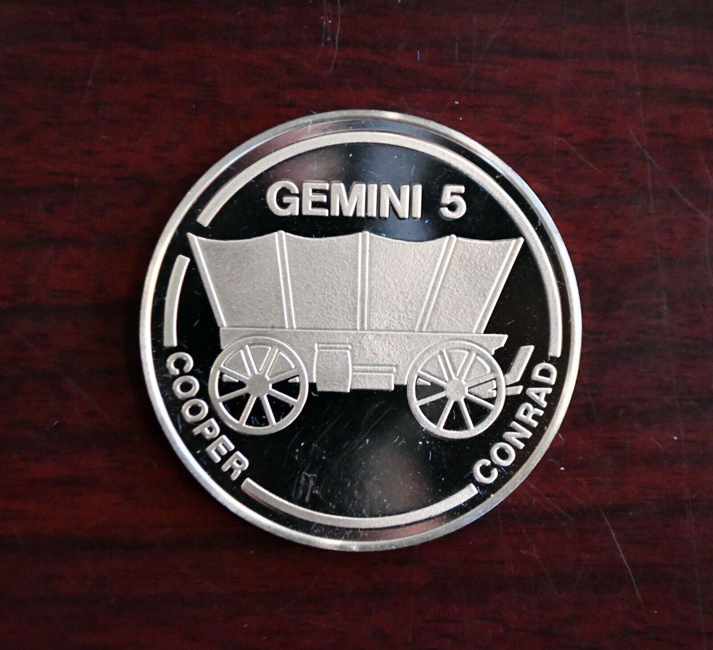 Gemini 5 Franklin Mint Sterling Silver Aug 21st 1965 Space Flight Emblem
