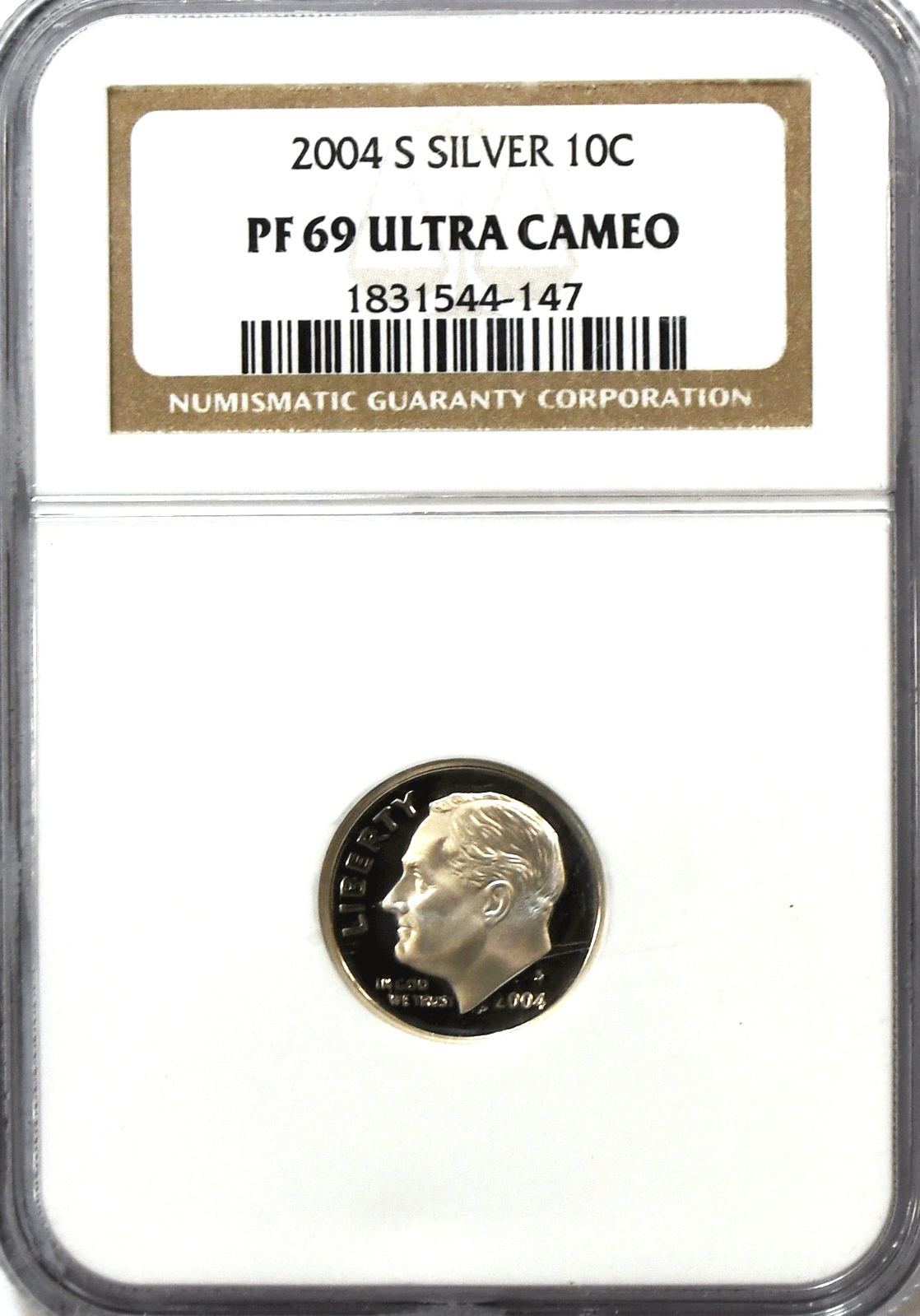 2004 S 10c Roosevelt Silver Proof Dime Ten Cents NGC PF67