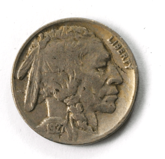 1927 5c Buffalo Nickel Five Cents US Coin Philadelphia