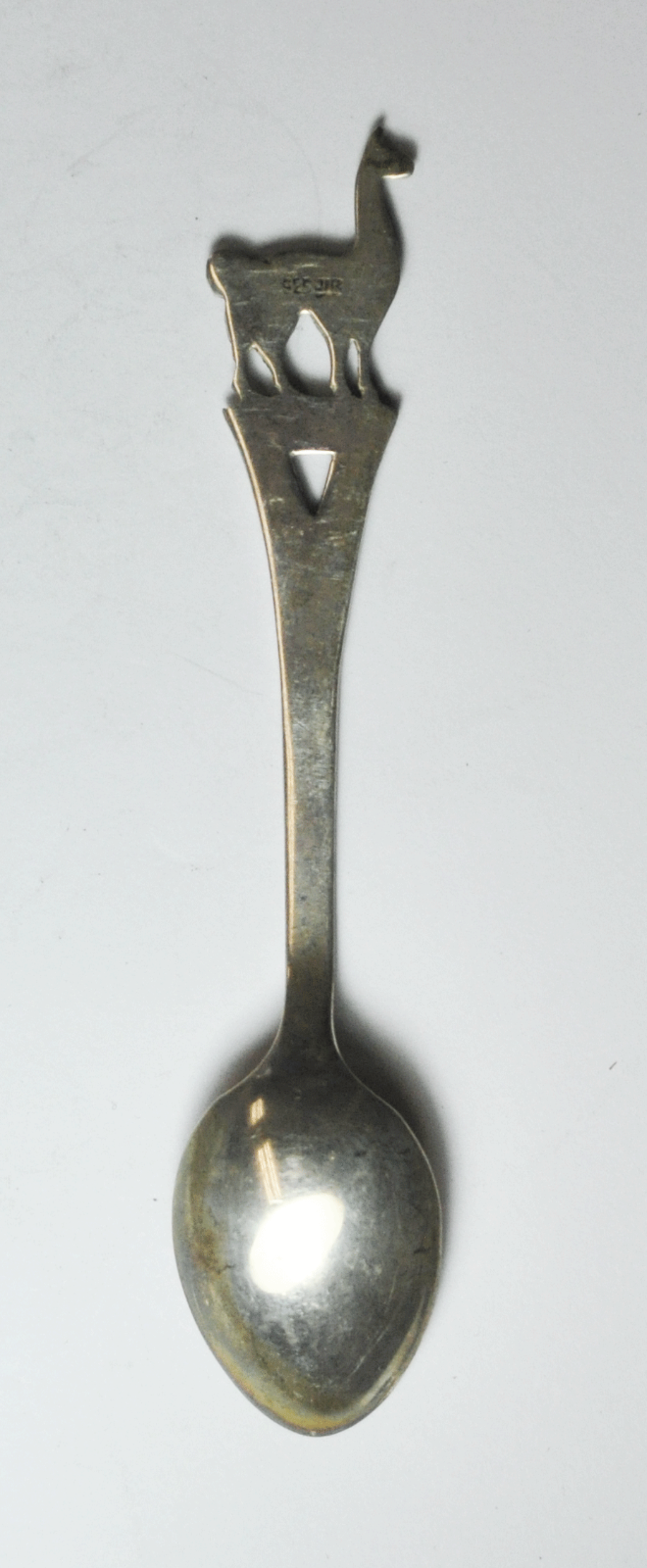 Sterling Silver JR Peru Lama Alpaca Souvenir Spoon 4-1/4"
