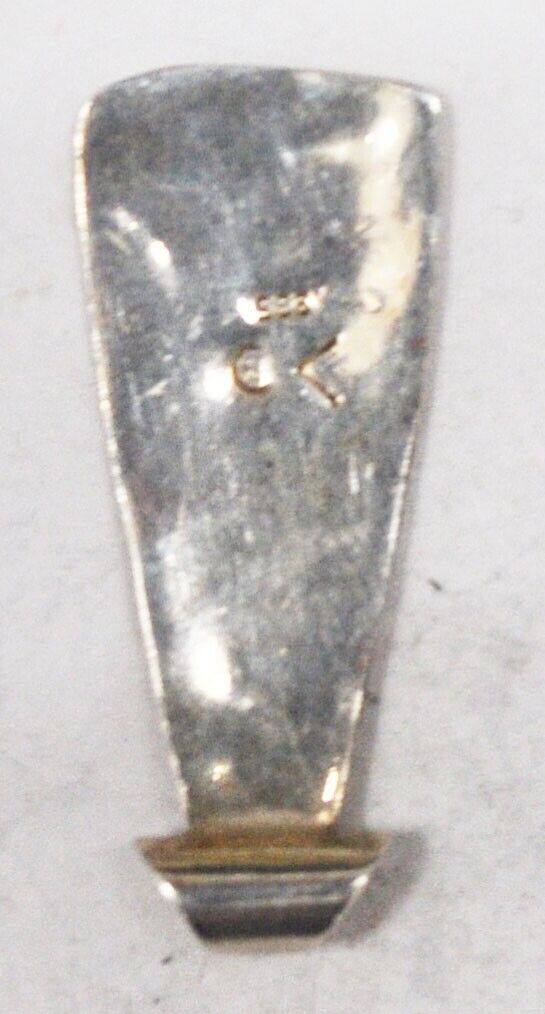 Sterling Silver Silpada N1592 Tie Hammered Slider Pendant 33mm