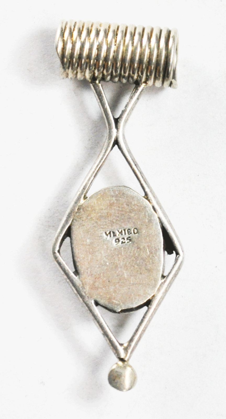 Mexico Sterling Silver Blue Star Sapphire Slide 7mm Bale Pendant 55mm x 20mm