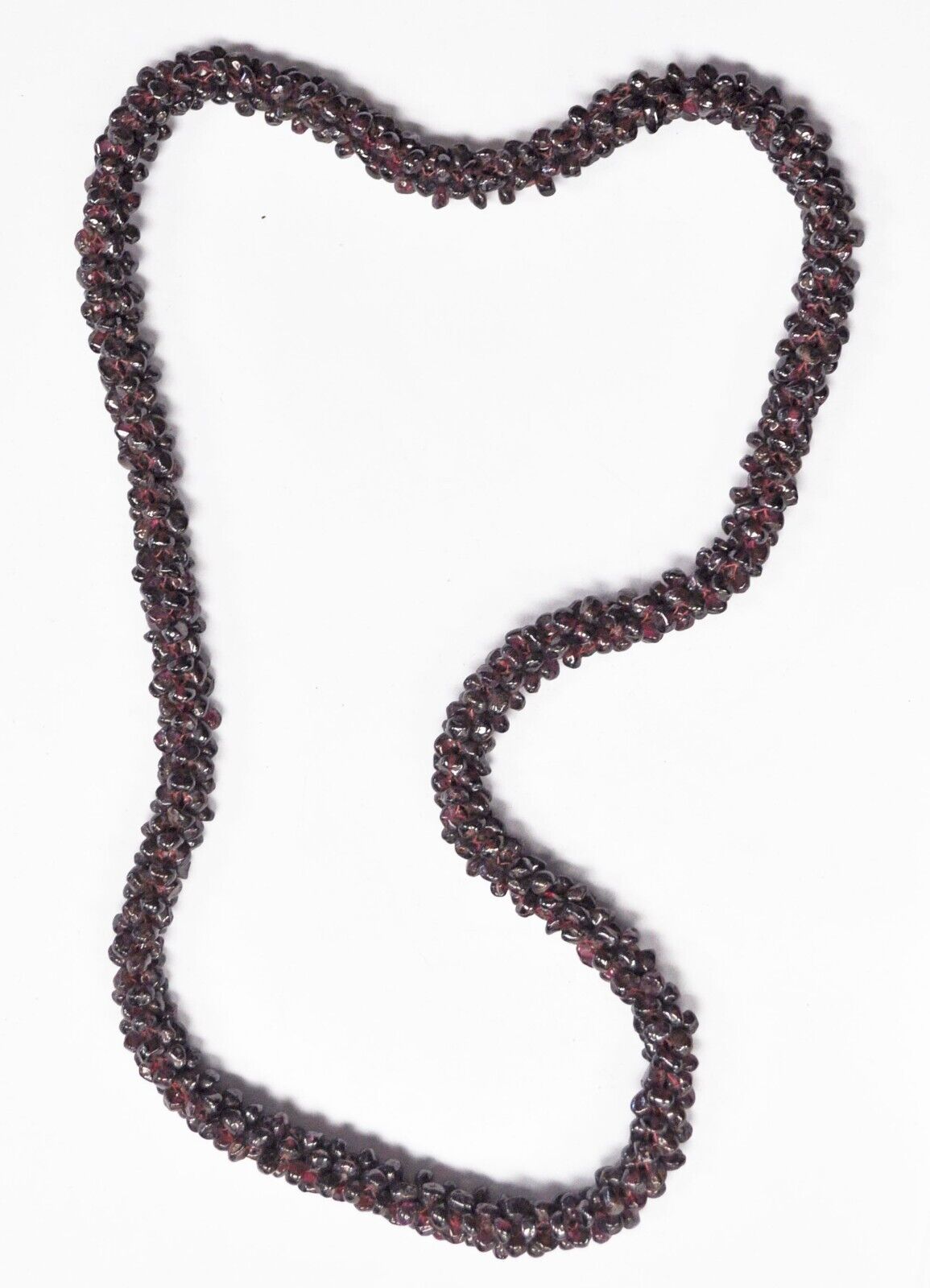 Amethyst Cluster Spike Bead 10mm Necklace 26"