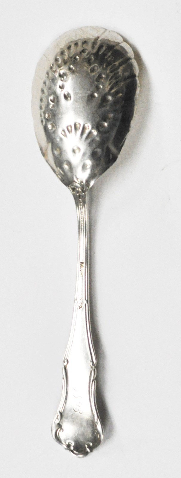 Sterling Silver Gorham Regent Gold Wash Sugar Shell Spoon 1893 Mabel Mono 5-7/8"