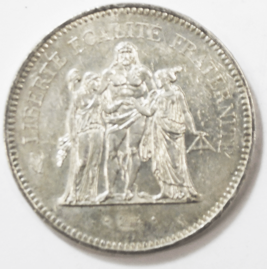 1974 France 50 Fifty Francs Silver Coin  KM# 941.1