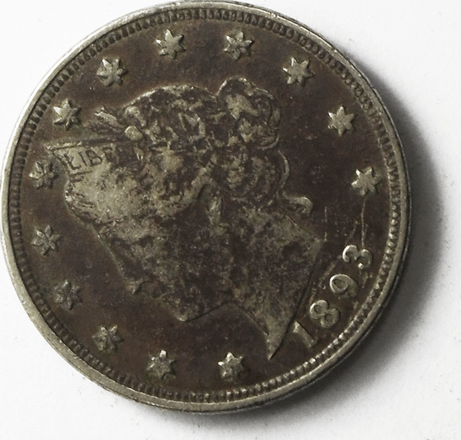 1893 5c V Liberty Nickel Five Cents Rare US Philadelphia