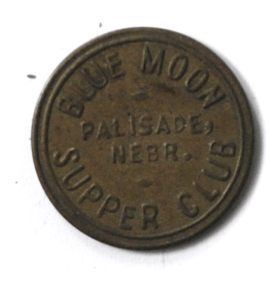 Blue Moon Palisade Nebraska Supper Club 5c Trade Token 21mm