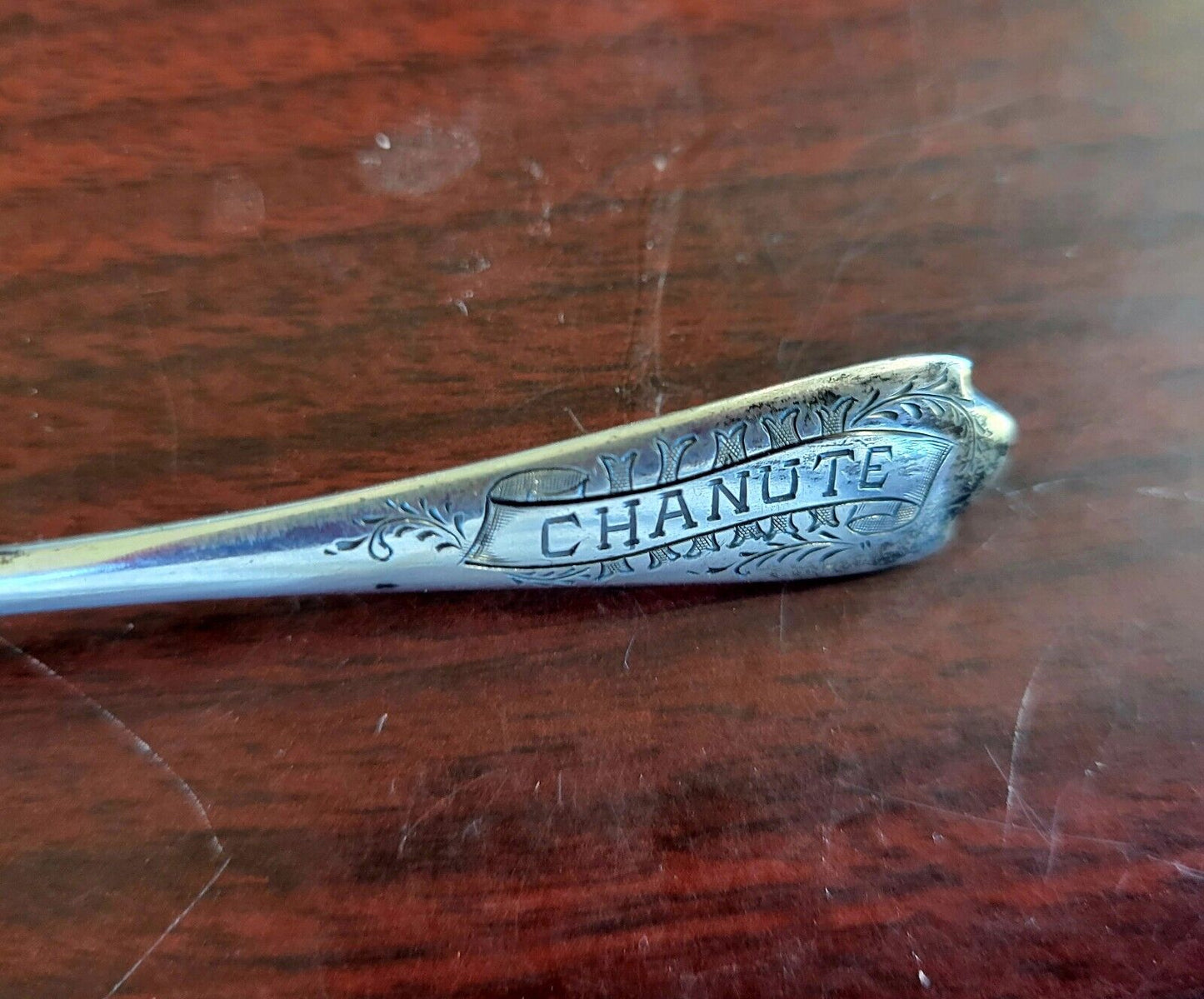 Chanute Kansas Sterling Silver 5 1/4" Souvenir Spoon .54oz. Nice