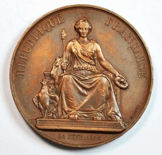 1849 France A Bovy Agriculture & Manufacturing Award 56.9mm Bronze Medal