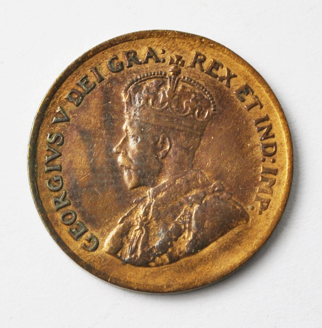 1927 1c Canada One Small Cent KM#28 Bronze