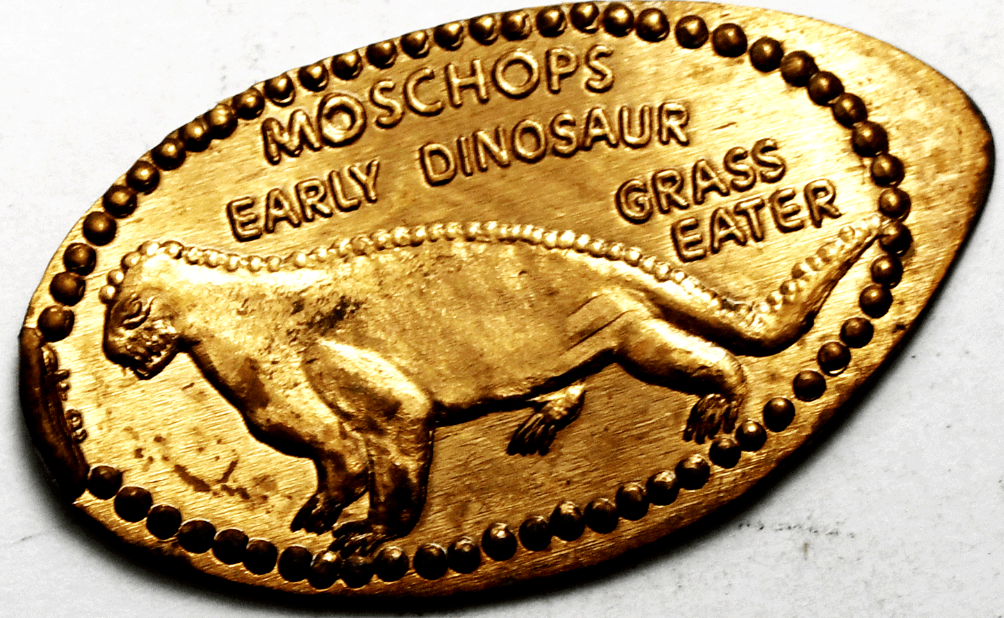1981 D 1c Elongated Penny Moschops Early Dinosaur Grass Eater
