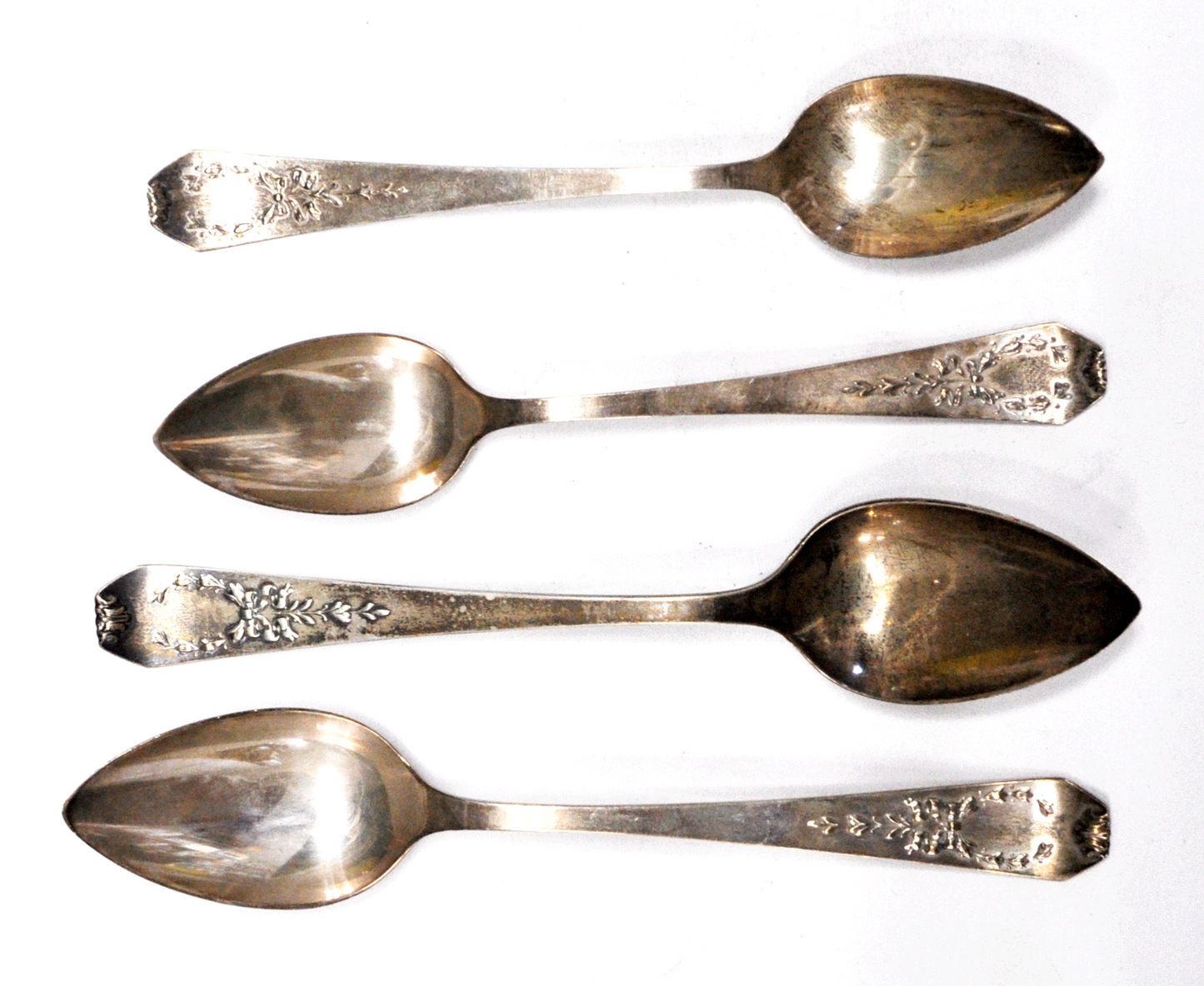 Sterling Whiting Madam Jume 2- 5-1/4" Youth Spoon & 2- 5-7/8" Teaspoons