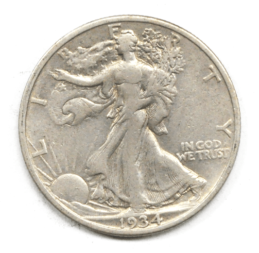 1934 S 50c Walking Liberty Silver Half Dollar Fifty Cents San Francisco
