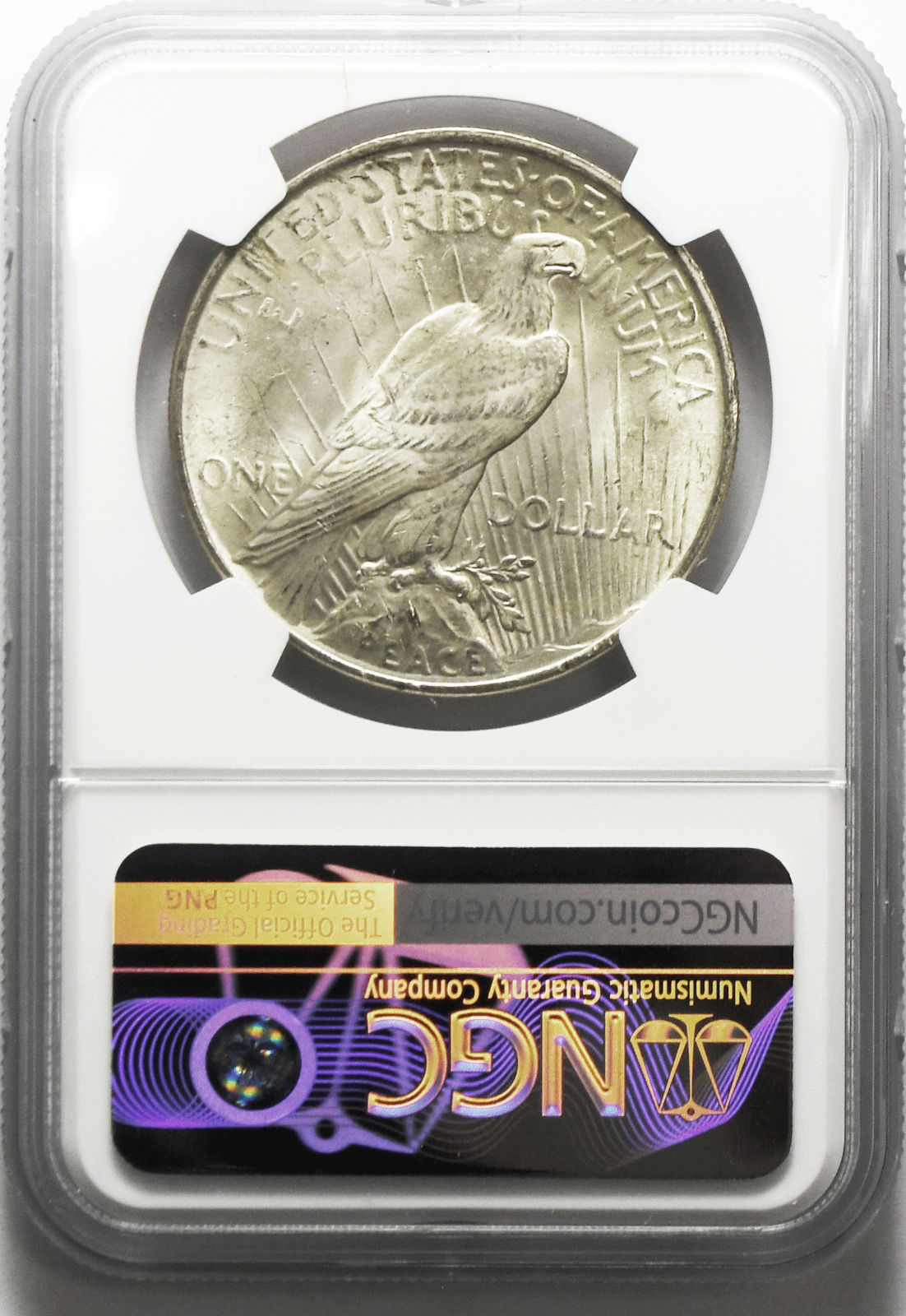 1922 $1 Peace Silver One Dollar US NGC MS63 Philadelphia Brilliant Uncirculated