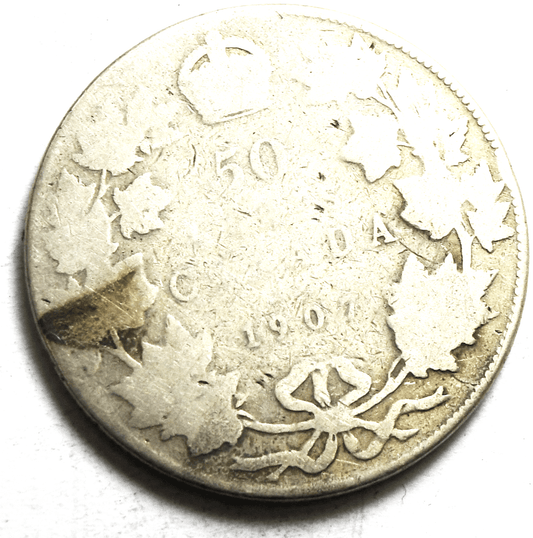 1907 50c Canada KM# 12 Rare Low Mintage