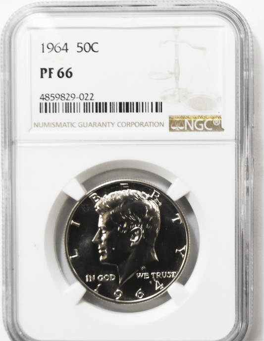 1964 50c Proof Kennedy Silver Half Dollar Fifty Cents PF66 NGC Philadelphia