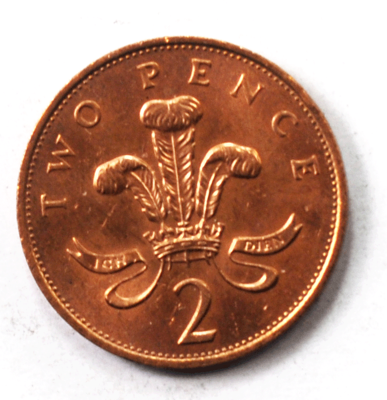 1988 Great Britain 2 Two Pence KM# 936
