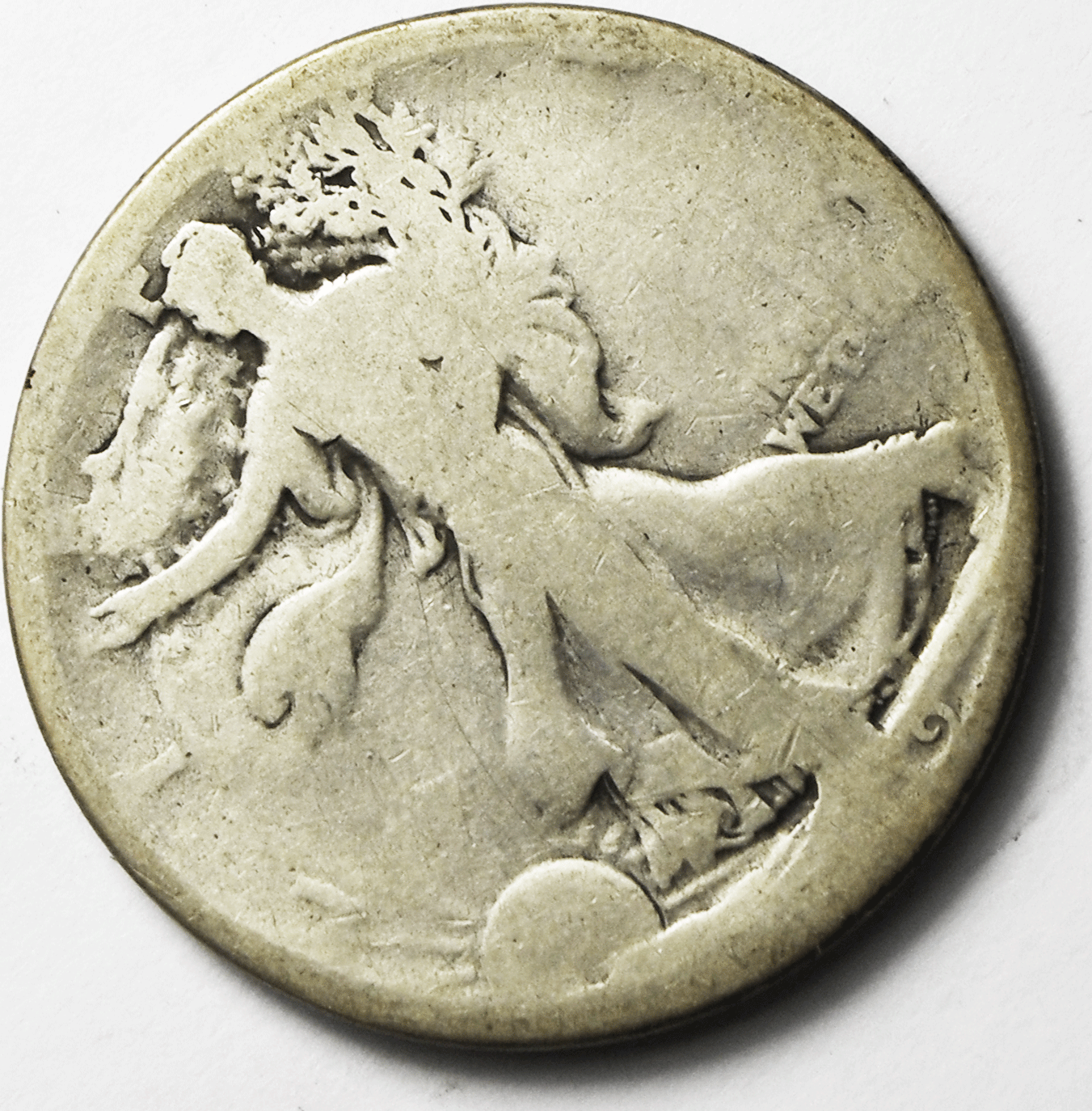 1919 50c Walking Half Dollar Silver Fifty Cents Philadelphia