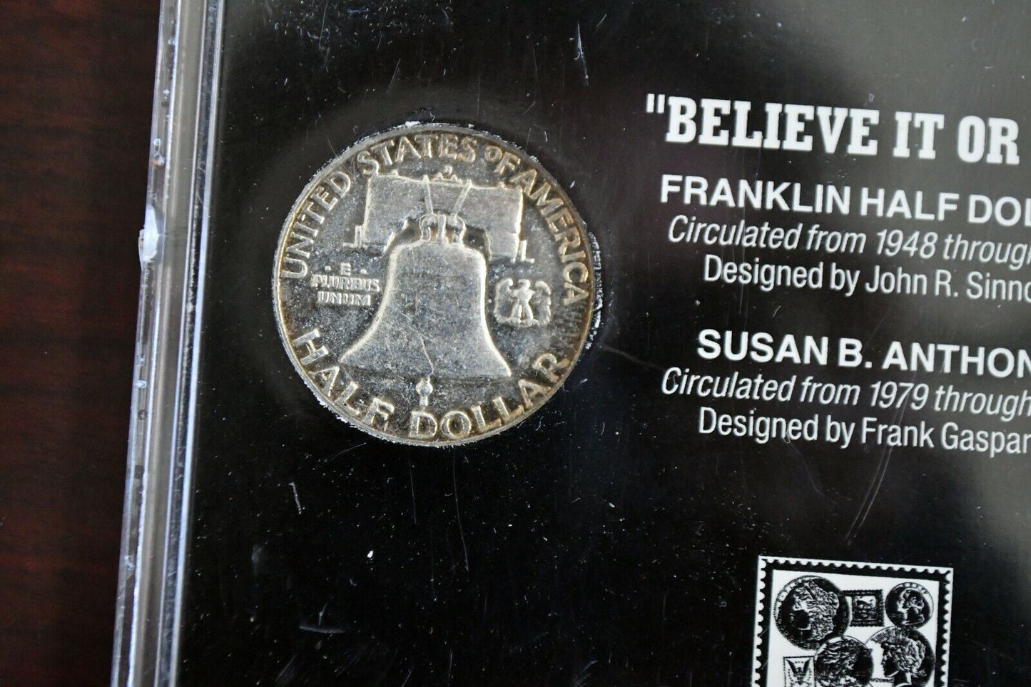 Believe It Or Not 1980 Susan B Anthony Dollar and 1962 Franklin Half Dollar Set