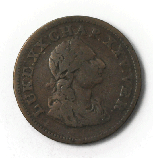 1818 Ireland Penny Token Luke Overdate 33mm 1 over 2