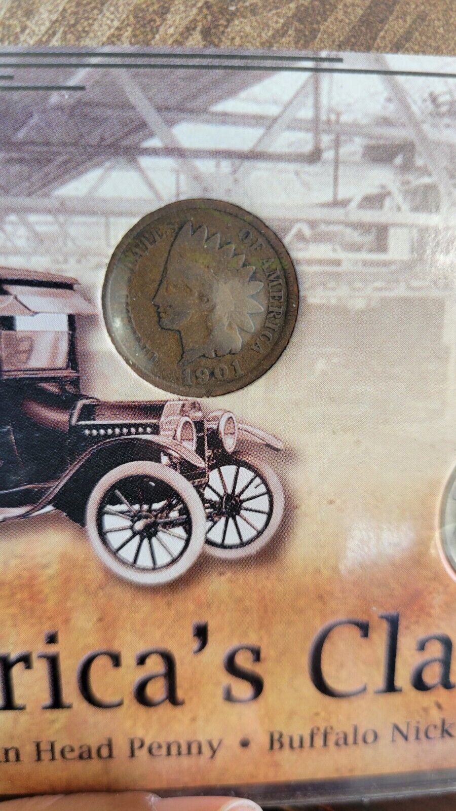 America's Classic Coins 1901 Indian Head Cent, 1936 Buffalo Nickel, 1911 Nickel