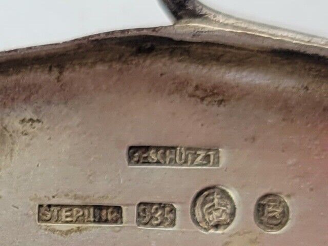 Geschutzt Sterling Silver Mesh Link Purse Germany Vintage Monogrammed 4.5oz