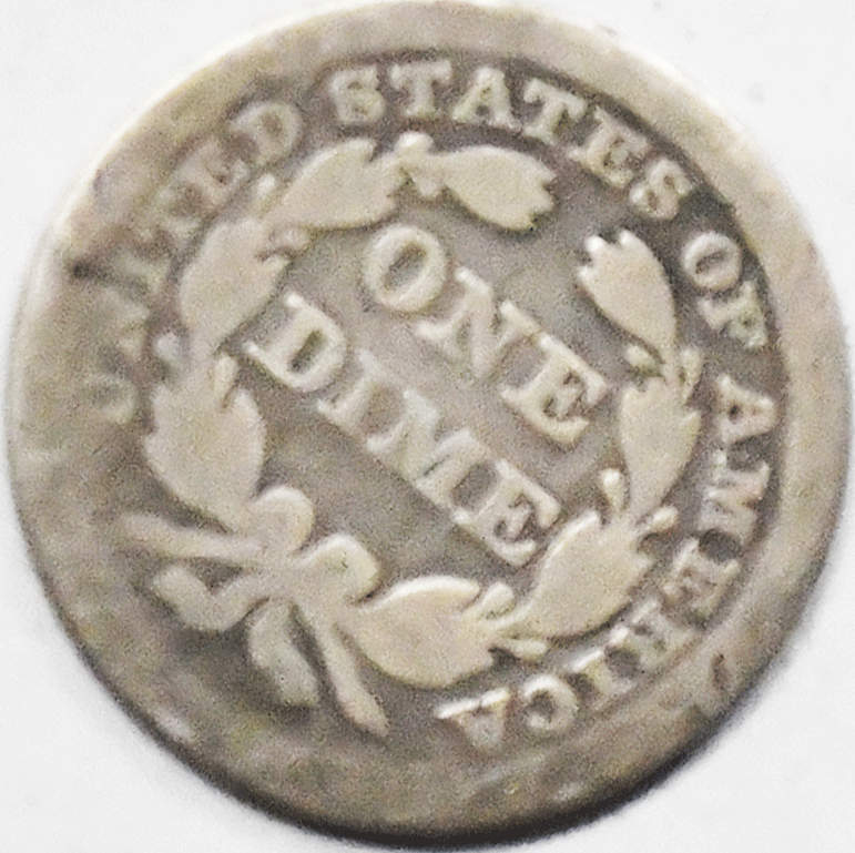 1853 10c Seated Liberty Silver Dime Ten Cents Philadelphia