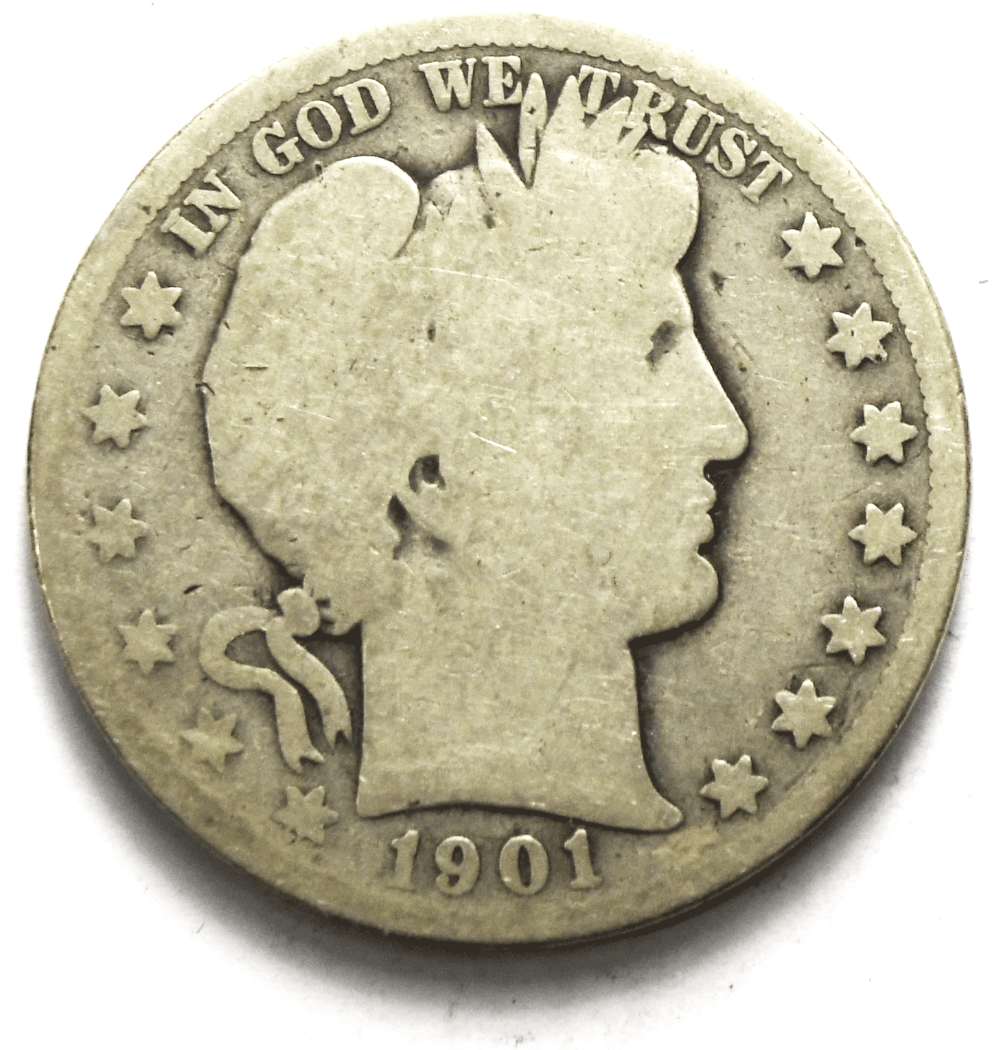 1901 S 50c Barber Silver Half Dollar Fifty Cents US San Francisco