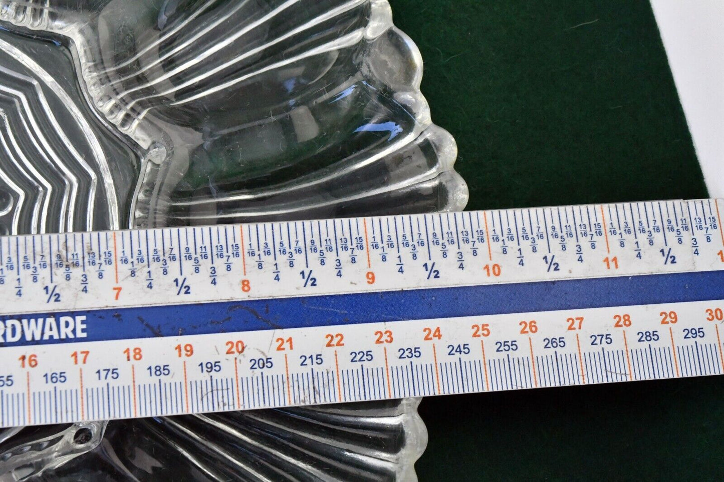 Set of 2  Indiana Glass Hobnail Scalloped Seashell Deviled Egg Holders Plates